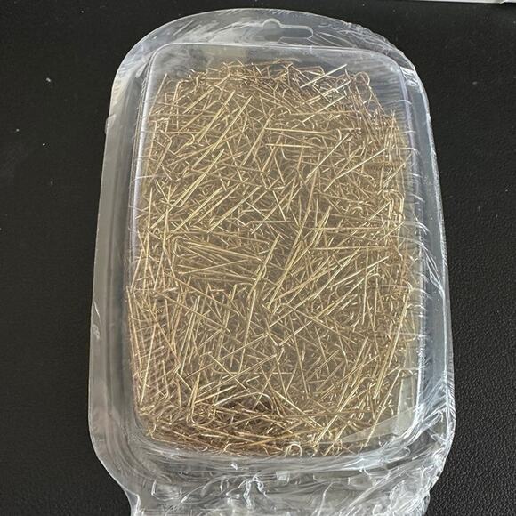 Package of 1,000, U-pin, GOLD-finished steel, 22x6mm, Jewelry, Sewing, Crafts - Picture 3 of 4